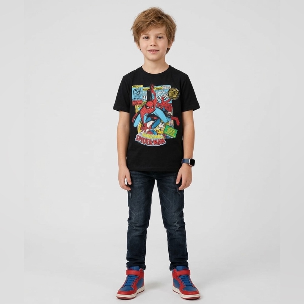 ⚡Marvel The Amazing Spider-Man Comic Collage Graphic Tee | NWT | Boys Size 6